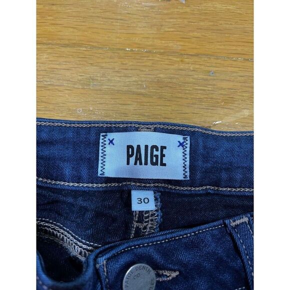 Paige Jeans Womens 30 Verdugo Ankle Blue Mid Rise Dark Wash Denim Minimalist - Picture 4 of 8